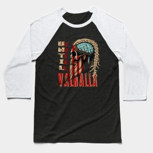 Until Valhalla US Flag Viking Vintage Norse Til Valhalla Baseball T-Shirt